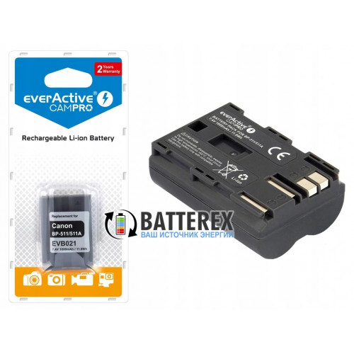 Aккумулятор Everactive CamPRO для камеры Canon BP-511/511A (EVB021) 7.4V 1600mah 11.8Wh
