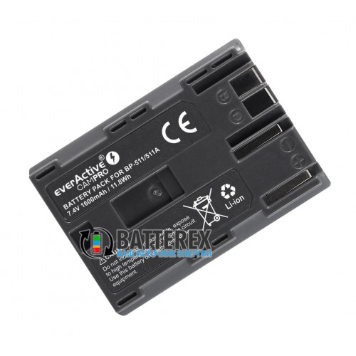 Aккумулятор Everactive CamPRO для камеры Canon BP-511/511A (EVB021) 7.4V 1600mah 11.8Wh