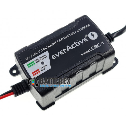 EverActive CBC-1 - интеллектуальное зарядное устройство для авто и мото аккумуляторов 6V/12V