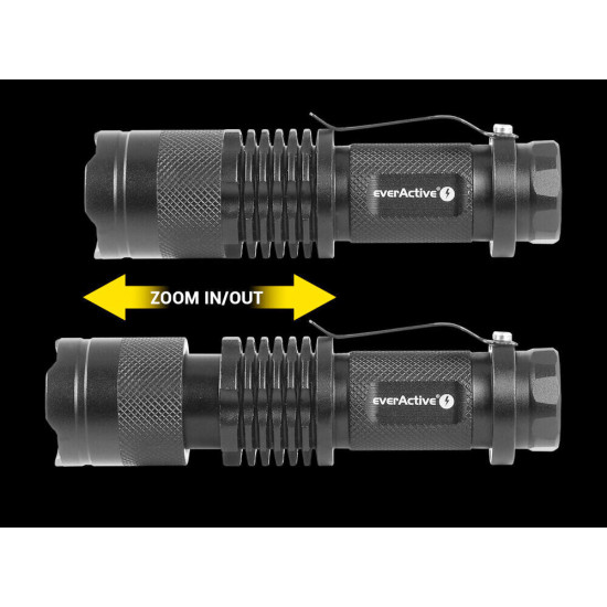 Ліхтар Everactive FL180 Bullet із регулюванням фокусу та живленням від АА або 14500