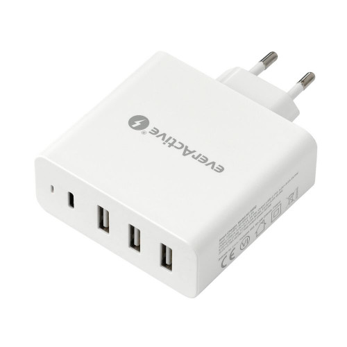 EverActive SC-500Q 60.5W - мощный сетевой адаптер USB на 3xUSB и 1xUSB Type-C PD
