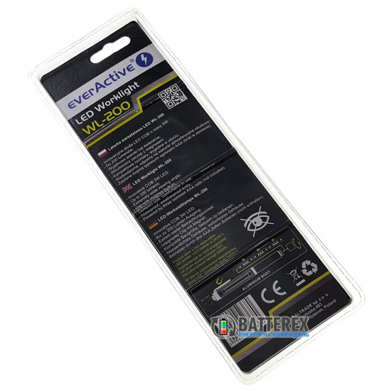 Ліхтар ручний Everactive WL-200 COB 3W LED із поворотною клипсою та магнітом
