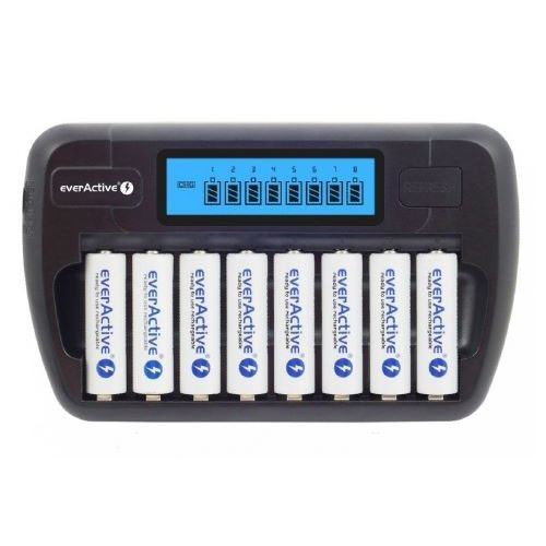 EverActive NC-800 - зарядний пристрій на 8 акумуляторів АА и ААА