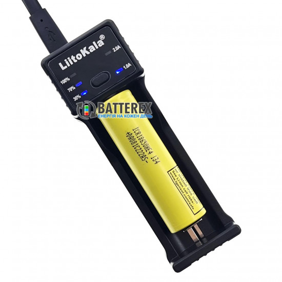 Зарядний пристрій LiitoKala Lii-100C для акумуляторів AA, AAA та Li-ion із функцією Повербанк та струмом заряду до 2А