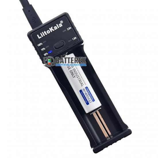 Зарядний пристрій LiitoKala Lii-100C для акумуляторів AA, AAA та Li-ion із функцією Повербанк та струмом заряду до 2А