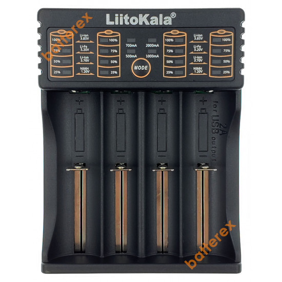 Зарядний пристрій LiitoKala Lii-402 для акумуляторів AA, AAA, Li-ion, LiFePO4