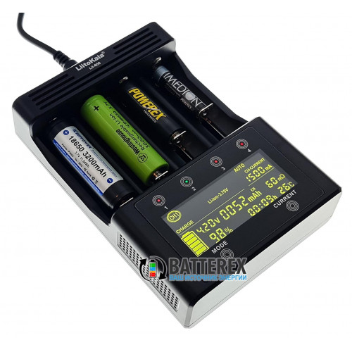 LiitoKala Lii-600 -потужна просунута зарядка для AA/AAA/Li-ion (розряд, тест, відновлення, струм до 3А на канал, сенсорне керування). Оригінал, гарантія 12 місяців.