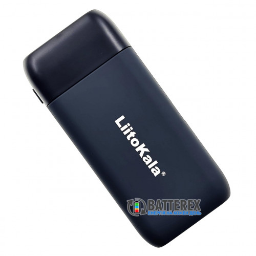 Liitokala Lii-MP2 Grey - повербанк на 2 акумулятори 18650/21700 із швидким зарядом QC3.0 и PD3.0 - сірий/чорний