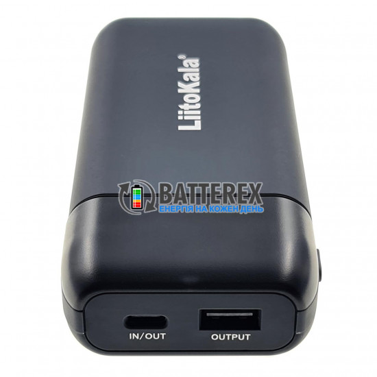 Liitokala Lii-MP2 Grey - повербанк на 2 акумулятори 18650/21700 із швидким зарядом QC3.0 и PD3.0 - сірий/чорний