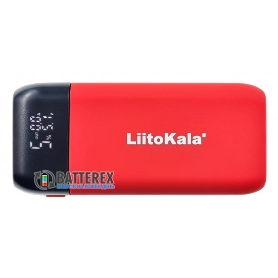 Liitokala Lii-MP2 Red - повербанк на 2 акумулятори 18650/21700 із швидким зарядом QC3.0 и PD3.0 - червоний