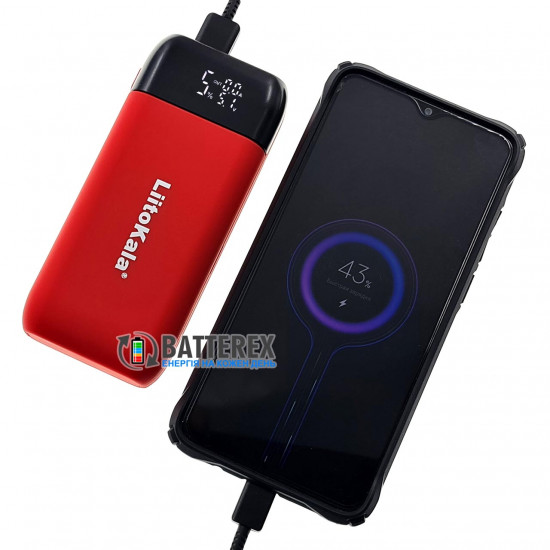Liitokala Lii-MP2 Red - повербанк на 2 акумулятори 18650/21700 із швидким зарядом QC3.0 и PD3.0 - червоний
