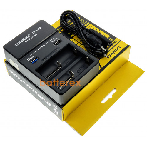 LiitoKala TR-2000 Travel Charger - зарядное устройство на 2 аккумулятора Li-ion/NiMH и 2 USB-выхода 