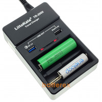 LiitoKala TR-2000 Travel Charger - зарядное устройство на 2 аккумулятора Li-ion/NiMH и 2 USB-выхода 