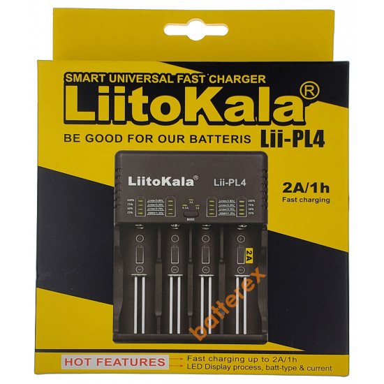 Зарядний пристрій LiitoKala Lii-PL4 на 4 акумулятори Ni-MH/Li-ion/LiFePO4