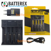 LiitoKala Lii-S4 (4-канальне зарядне для акумуляторів Ni-MH/Li-ion/LiFePO4) + мережевий USB адаптер Liitokala 5V 2A
