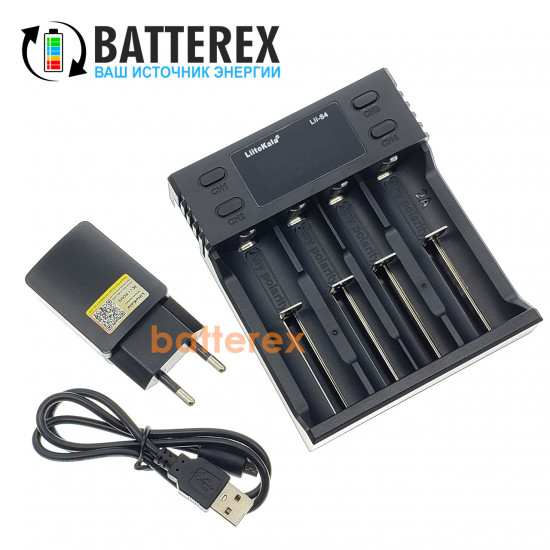 Зарядний пристрій LiitoKala Lii-S4 для 18650 з USB-адаптером