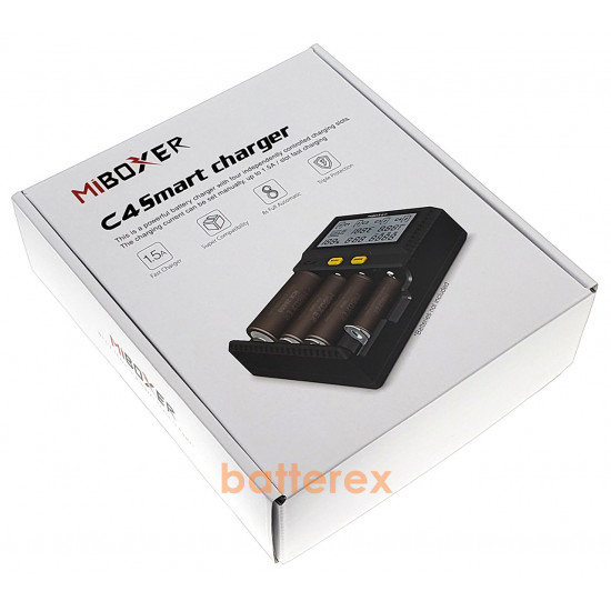 Зарядний пристрій MIBOXER C4 V4 для акумуляторів Li-ion/LiFePO4/Ni-MH