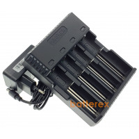 MIBOXER C4S - быстрая зарядка на 4 аккумулятора Li-ion/NiMH с активацией разряженных аккумуляторов. Гарантия 12 месяцев.