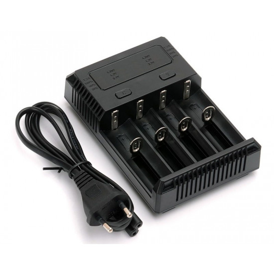 Універсальний зарядний пристрій Nitecore NEW i4 на 4 акумулятори АА, ААА, Li-ion 18650, 21700, 26650, 18500