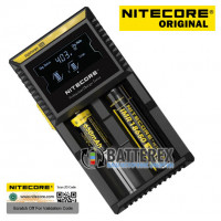 Nitecore D2 - универсальное зарядное устройство с дисплеем на 2 аккумулятора Li-ion / NiMH