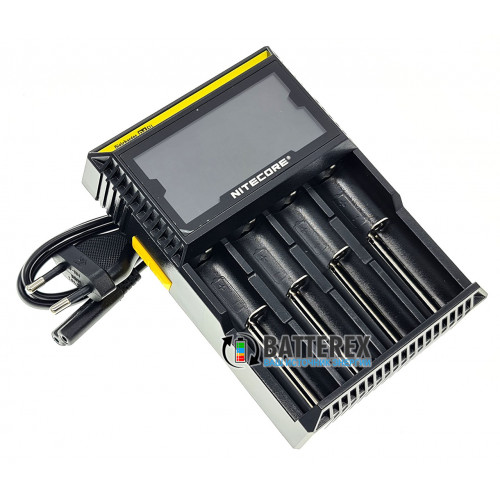 Nitecore D4 - универсальное зарядное устройство на 4 аккумулятора NiMH/Li-ion/LiFePO4 с дисплеем
