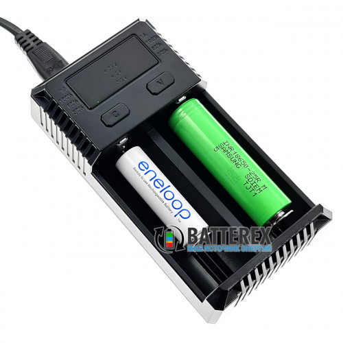 Nitecore NEW i2 - універсальна зарядка на 2 акумулятори Li-ion/LiFePO4/Ni-MH (струм заряду до 1А) - оригінал, гарантія 12 місяців