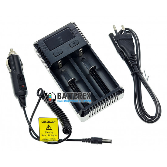 Зарядний пристрій Nitecore i2 NEW на 2 акумулятори Li-ion/LiFePO4/Ni-MH + автоадаптер Liitokala 12V