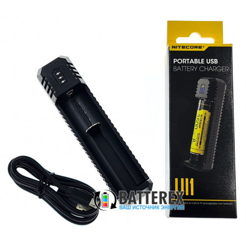 Nitecore UI1 - зарядка на 1 аккумулятор Li-ion (18650, 21700, 14500 и др.) с функцией активации глубоко разряженных аккумуляторов