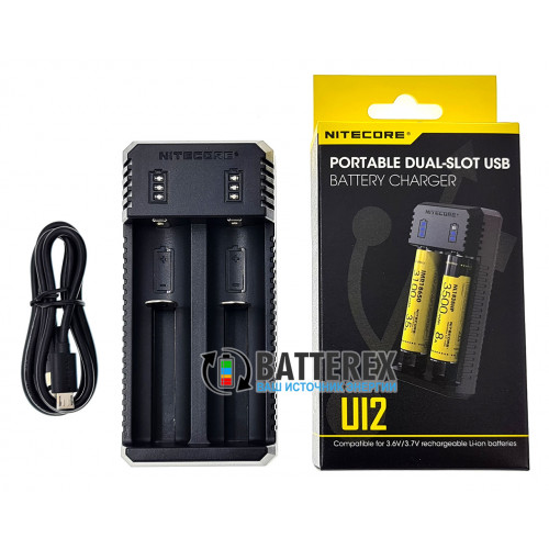 Nitecore UI2 - зарядка на 2 аккумулятора Li-ion (18650, 21700, 14500 и др.) с функцией активации глубоко разряженных аккумуляторов