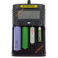 Nitecore UM4 - швидка універсальна 4-канальна USB-зарядка для Li-ion, LFP та NiMH акумуляторів. Оригінал, гарантія 12 місяців