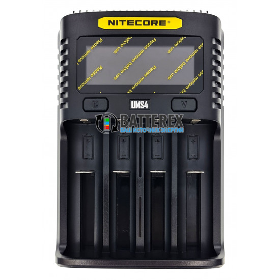 Швидкий зарядний пристрій Nitecore UMS4 на 4 акумулятори NiMH/Li-ion/LiFePO4
