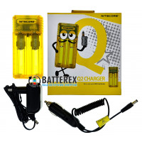 Nitecore Q2 Juicy Mango (жёлтое) - быстрое сетевое зарядное устройство на 2 канала для Li-ion аккумуляторов