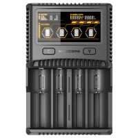Nitecore SC4 - мощное интеллектуальное зарядное устройство на 4 аккумулятора Li-ion/LiFePO4/Ni-MH с током заряда до 3А