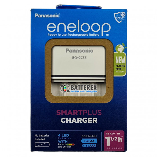 Зарядний пристрій Panasonic Eneloop BQ-CC55E в упаковці EcoBox