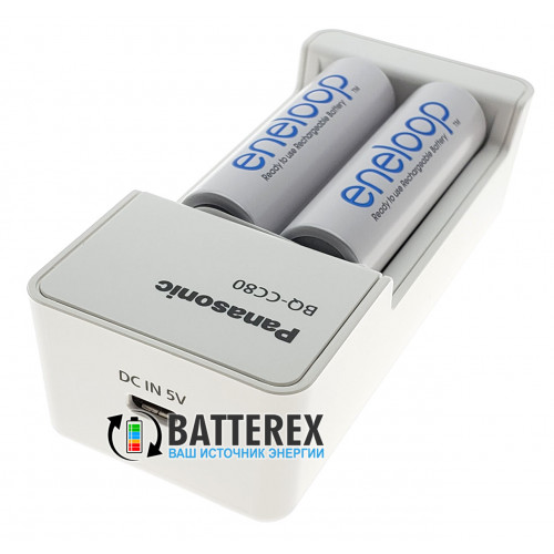 Panasonic Eneloop BQ-CC80 USB Charger + 2 аккумулятора AA Panasonic Eneloop 2000mah