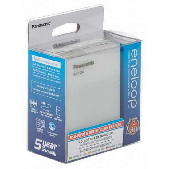 Зарядний пристрій та повербанк Panasonic Eneloop BQ-CC87