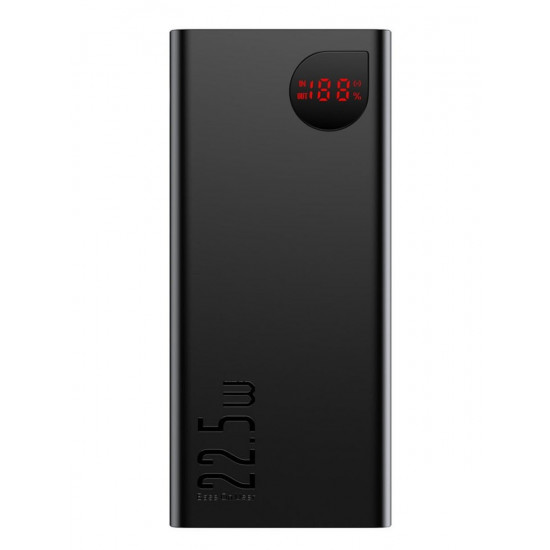 Повербанк із швидким зарядом Baseus Adaman PPIMDA-B0A Metal Black 10000mAh 22.5W - колір чорний