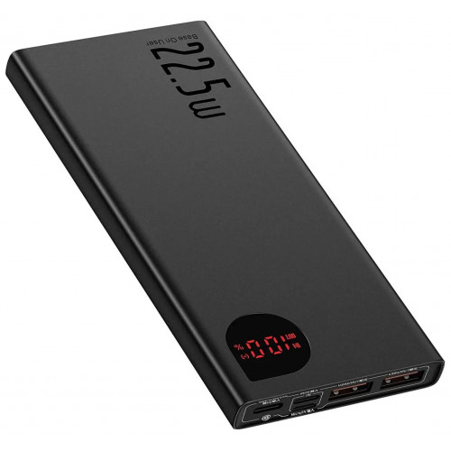 Повербанк Baseus Adaman PPIMDA-B0A 10000mAh 22.5W Black із швидким зарядом QC 3.0 та PD