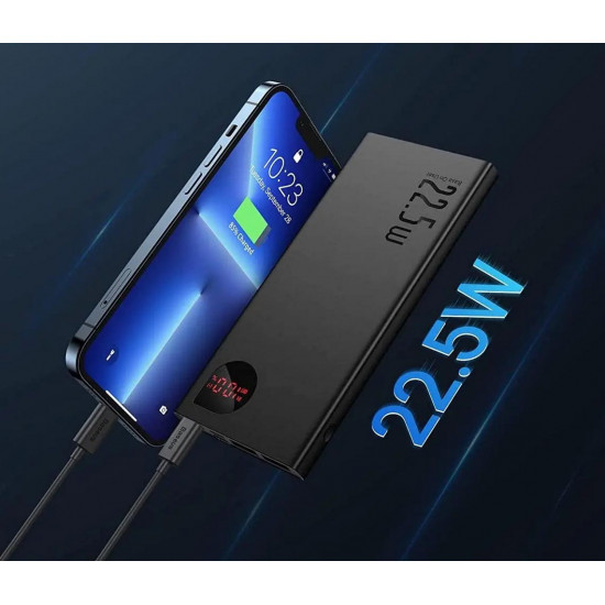 Повербанк із швидким зарядом Baseus Adaman PPIMDA-B0A Metal Black 10000mAh 22.5W - колір чорний