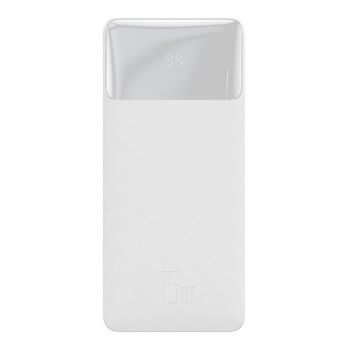 Повербанк Baseus Bipow PPDML-K02 30000mAh 15W White - 2 порти USB та Type-C 5V 3A