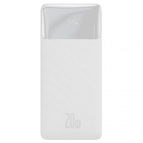 Повербанк Baseus Bipow PPDML-M02 20000mAh 20W White з функціями швидкого заряду QC 3.0 и PD