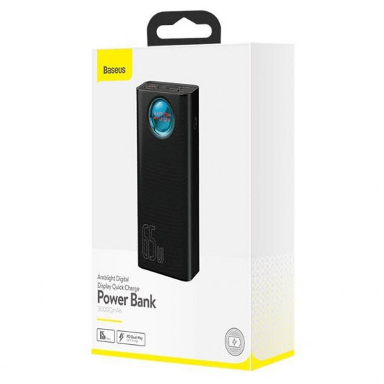 Потужний повербанк Baseus Amblight PPLG-A01 30000mAh 65W Black із швидким зарядом