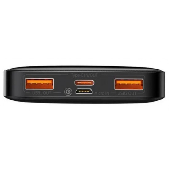 Повербанк Bipow PPDML-L01 20W 10000mAh із швидким зарядом Quick Charge 3.0 и PD 18W - колір чорний