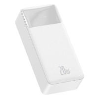 Повербанк Baseus Bipow PPDML-N02 30000mAh 20W White з функціями швидкого заряду QC 3.0 и PD