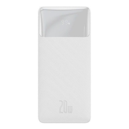 Повербанк Baseus Bipow PPDML-N02 30000mAh 20W White з функціями швидкого заряду QC 3.0 и PD
