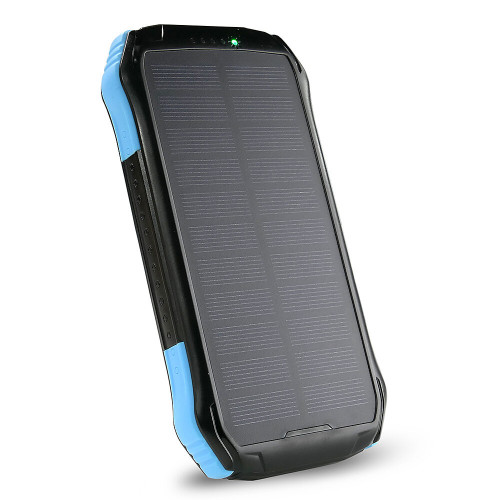 Повербанк EverActive Energy Bank EB-S12K 12000mAh - швидкий заряд QC 3.0 та PD 18W, сонячна панель, бездротова зарядка 10W, ліхтарик