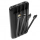 Повербанк Forever TB-411 10000mAh із вбудованими кабелями USB, microUSB, Type-C та Lightning