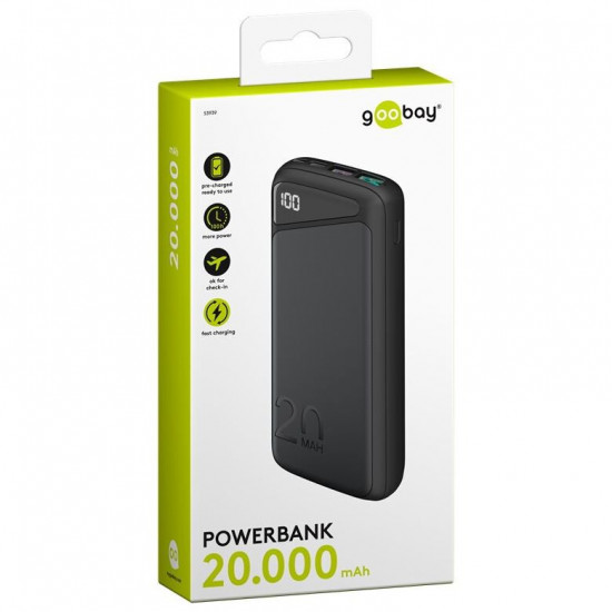 Повербанк Goobay 20000mAh із швидким зарядом Quick Charge 3.0 и PD 18W