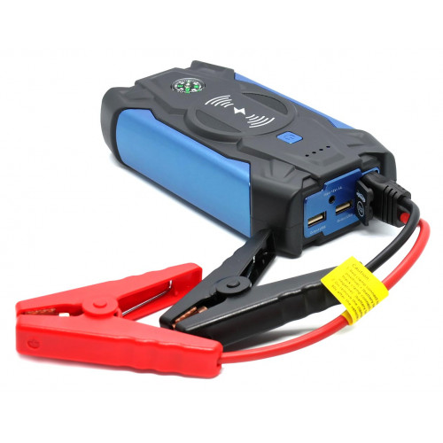 HQ-Tech High-Power 39800mAh Blue - пусковий пристрій для автомобіля із функциями повербанка, бездротової зарядки та ліхтариком