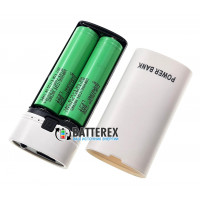 HQ-Tech PowerBank HY-708 White - повербанк на 2 аккумулятора 18650 с фонариком - цвет белый